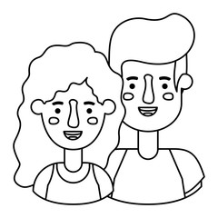 couple avatar characters icons