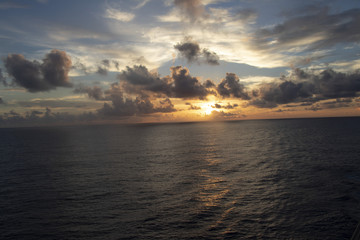 Sunset over the ocean