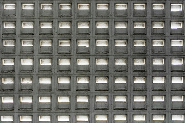 Ventilation block on a floor of a multi-story building in Bangkok