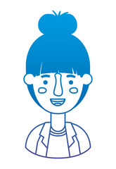 beautiful and young woman character