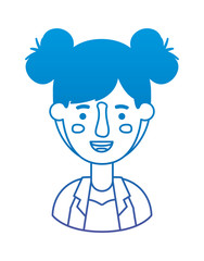 beautiful and young woman character