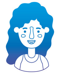 beautiful and young woman character