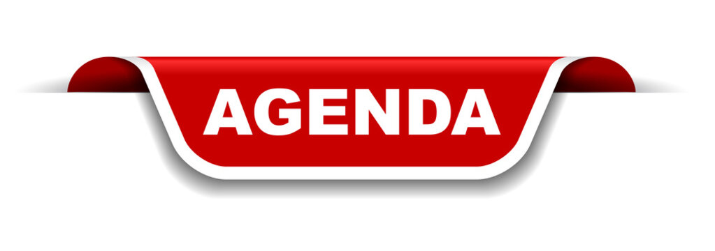 Red And White Banner Agenda