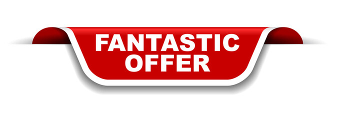 red and white banner fantastic offer