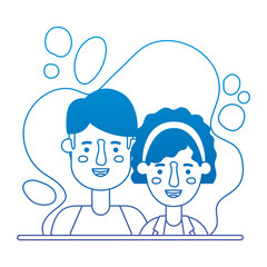 couple characters with paint splash background