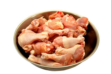 Raw Chicken Legs in a Bowl
