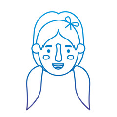 beautiful and young girl head