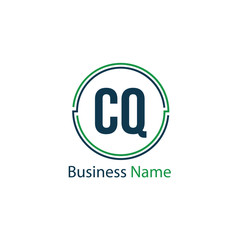Initial Letter CQ Logo Template Design