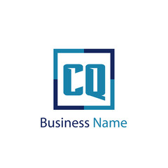 Initial Letter CQ Logo Template Design