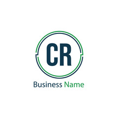 Initial Letter CR Logo Template Design