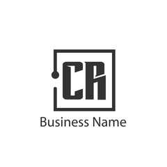 Initial Letter CR Logo Template Design