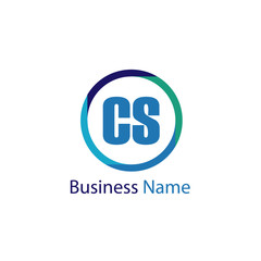 Initial Letter CS Logo Template Design
