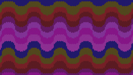 Background with a knitted texture, imitation of wool. Multicolored diverse lines.