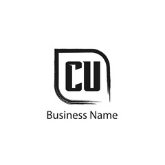 Initial Letter CU Logo Template Design