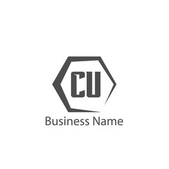 Initial Letter CU Logo Template Design