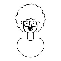 young man with afro avatar character