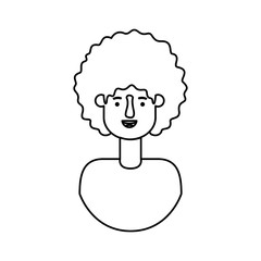young man with afro avatar character