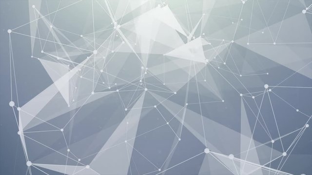 216. Abstract Geometric Clean White Futuristic low poly shape technology Connections Molecular, Global Business Network Design structure loop Background. business, science, technology, presentation.