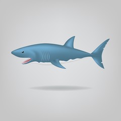 Fototapeta premium Cartoon Shark. Vector illustration EPS10