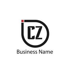 Initial Letter CZ Logo Template Design