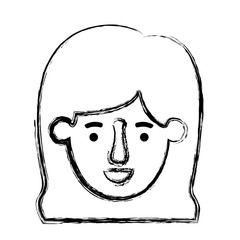 beautiful and young woman head