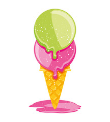 delicious ice cream cone
