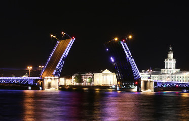 bridging of bridges in saint petersburg
