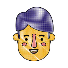 young man head avatar character