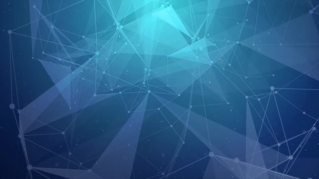 218. Blue Abstract Moving digital medical science plexus chain with glowing running research. For visuals, biology, biotechnology, chemistry, science, Medicine, cosmetics. Seamless Loop Animation