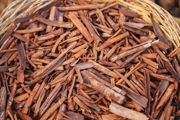 a basket of cinnamon