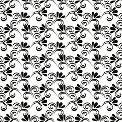Fototapeta premium victorian and floral monochrome background