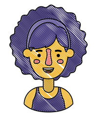 beautiful and young woman character