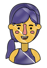beautiful and young woman character