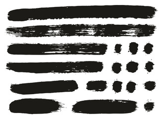 Paint Brush Lines High Detail Abstract Vector Background Set 105