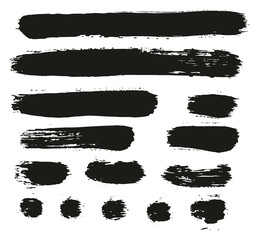 Paint Brush Lines High Detail Abstract Vector Background Set 94