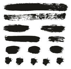 Paint Brush Lines High Detail Abstract Vector Background Set 84