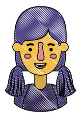 beautiful and young woman character