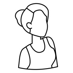 beautiful and young woman character