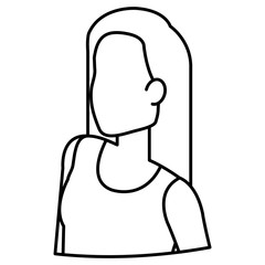 beautiful and young woman character