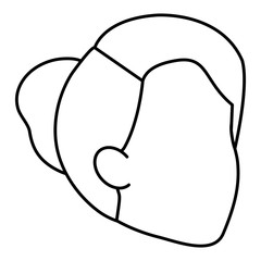 beautiful and young woman head