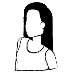 beautiful and young woman character