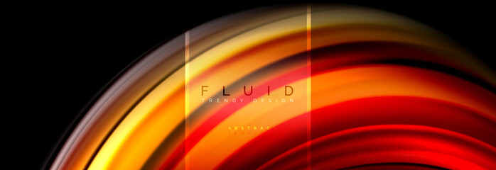 Fluid colors abstract background colorful poster, twisted liquid design on black, colorful marble or plastic wave texture backdrop, multicolored template for business or technology presentation or web