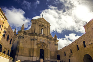 Fototapeta na wymiar Cathedral in Gozo
