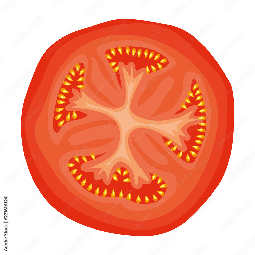 Poster fresh tomato slice healthy food