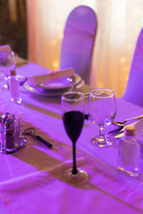 table set for an event party or wedding reception