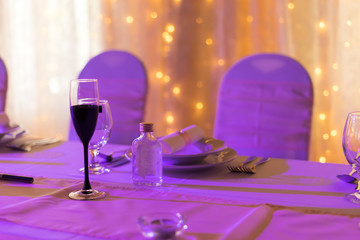 table set for an event party or wedding reception