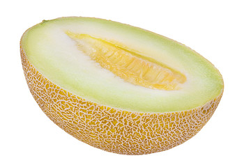 Fresh melon isolated on white background with clipping path