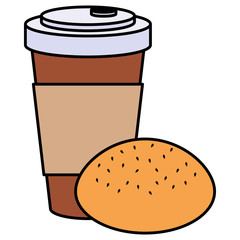 coffee drink with bread