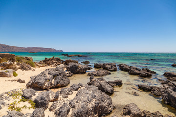 The famous beach of Elafonisi at southern Crete one of the most beautiful beaches of Greece.