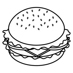 delicious burger fast food